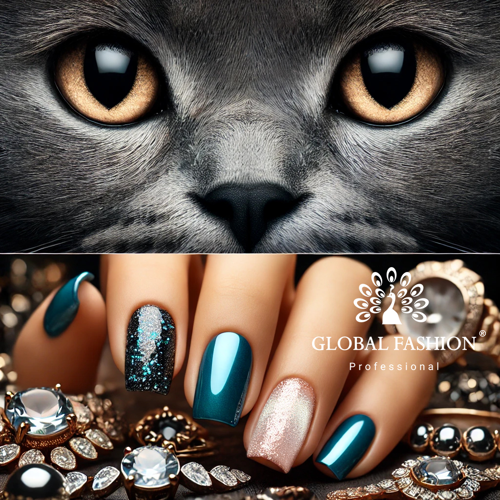 Gel polish Cat Eye 3D Snow White pentru manichiură elegantă 